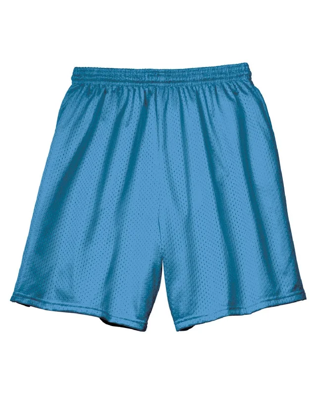 Super Bargain A4 Adult Seven Inch Inseam Mesh Shorts | Light Blue