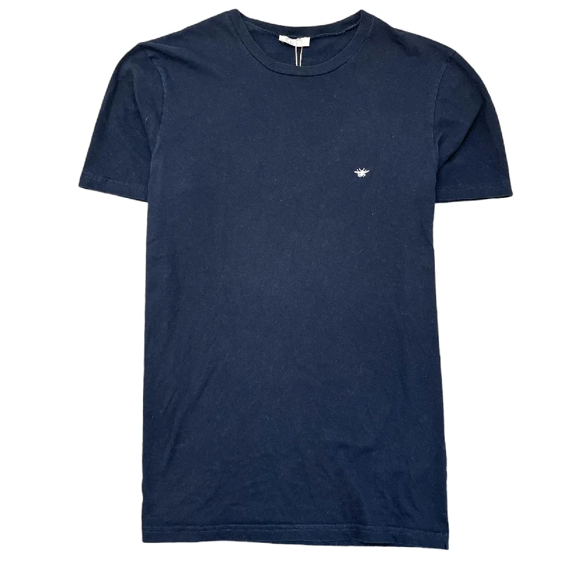 Steals and Deals Men's Embroidered Bee T-Shirt Navy Size L