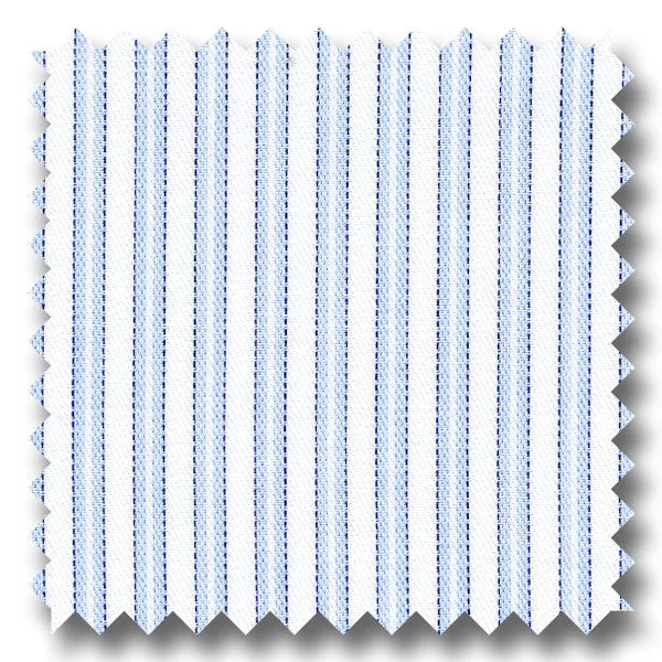 Best Choice Blue Stripe 200 2Ply Twill - Custom Dress Shirt
