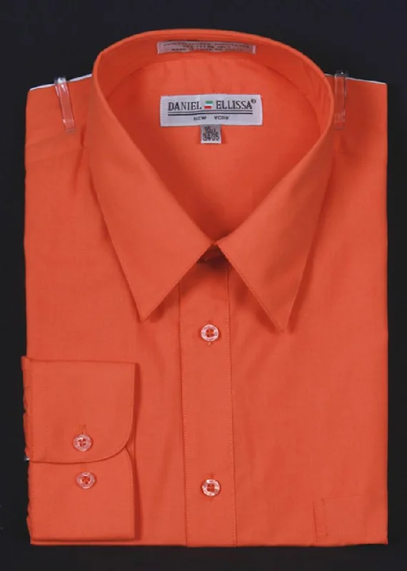 The Best Prices Men's Orange Long Sleeve Dress Shirt