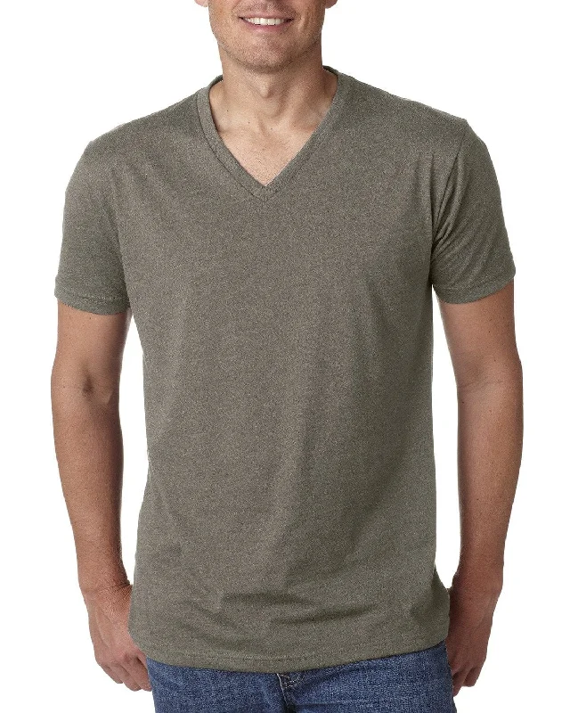 Holiday Sale Next Level Mens Premium CVC V-Neck Tee | Warm Gray