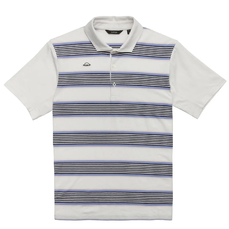 Value Pack Taylor Recycled Segue Stripe Polo Snow White - 2025