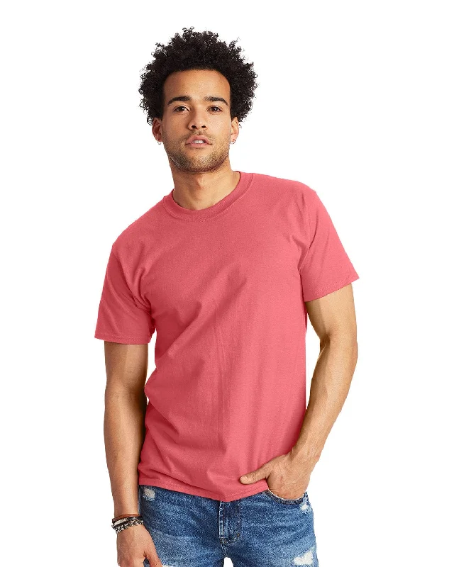 Weekend Discounts to Relish Hanes Beefy-T T-Shirt | Charisma Coral