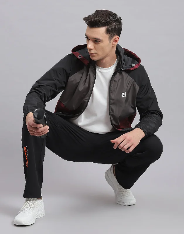 Crazy Savings Men Black Solid Hooded Full Sleeve Jacket