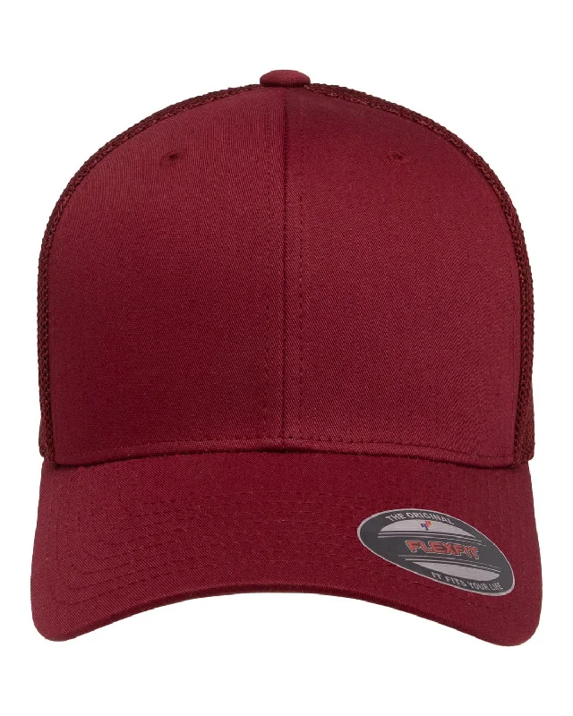 Weekend Discounts You Deserve Yupoong Flexfit 6-Panel Trucker Cap | Cranberry