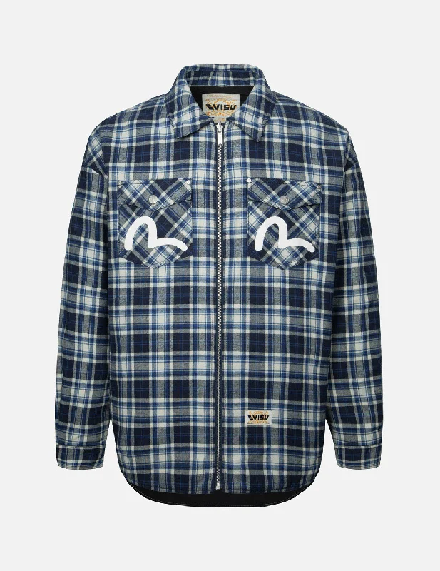 Markdown Madness Reversible with Seagull Print Loose Fit Shirt Jacket