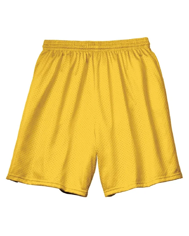 The Best Prices A4 Adult Seven Inch Inseam Mesh Shorts | Gold