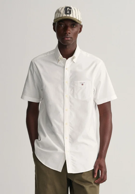 New Arrival Gant Oxford Short Sleeve Shirt, White
