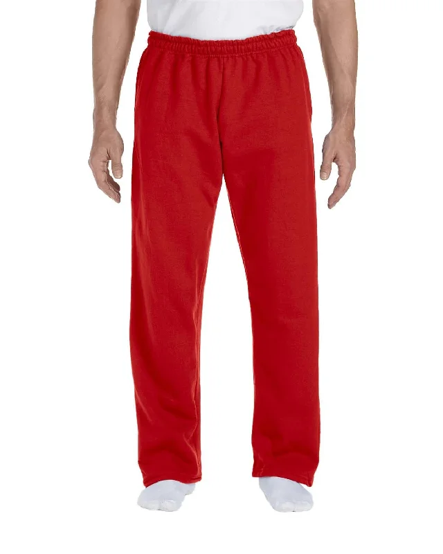 Value Deals Gildan Open Bottom Sweatpants | Red