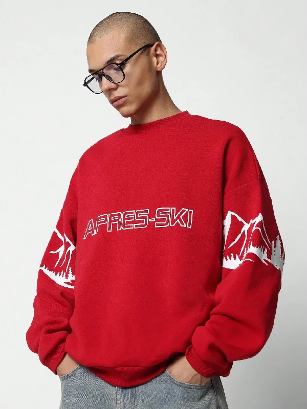 Discount Mania Oversized Fit Graphic Print Sweatshirt