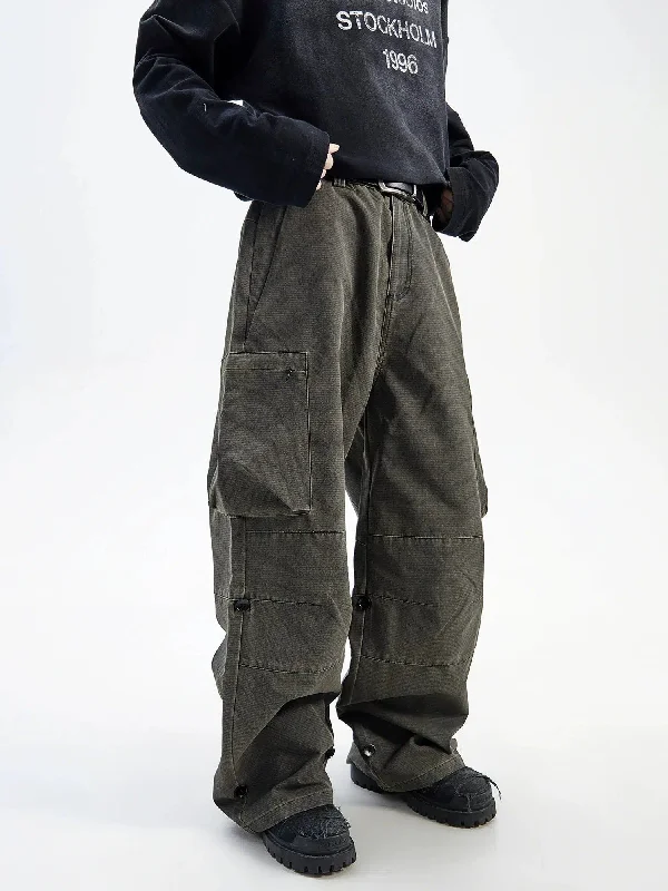 Massive Deals Big Pocket Buttons Baggy Fit Cargo Pants