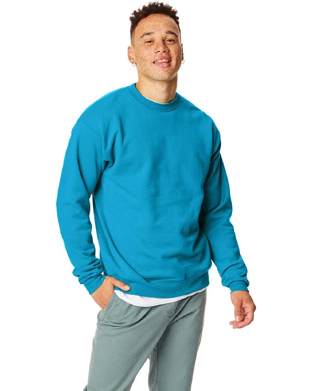 Reduced Rates Hanes 50/50 Crewneck Sweatshirt | Teal