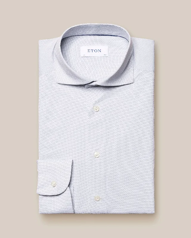 Instant Discount Gray 4-Way Stretch Slim Fit- ETON