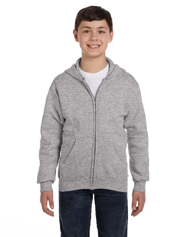 Weekend Specials to Snag Hanes Youth 50/50 Full-Zip Hoodie Sweatshirt | Light Steel