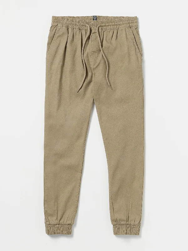 Daily Deals Road Trip Elastic Waist Pant - Khaki