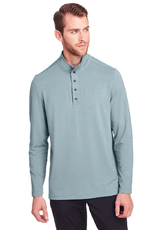 Weekend Specials to Enjoy North End Mens Jaq Performance Moisture Wicking Long Sleeve Polo Shirt - Opal Blue Weekend Specials to Enjoy North End Mens Jaq Performance Moisture Wicking Long Sleeve Polo Shirt - Opal Blue