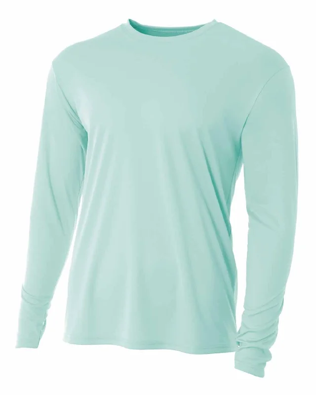 Flash Sale A4 Men's Cooling Performance Long Sleeve T-Shirt | Pastel Mint