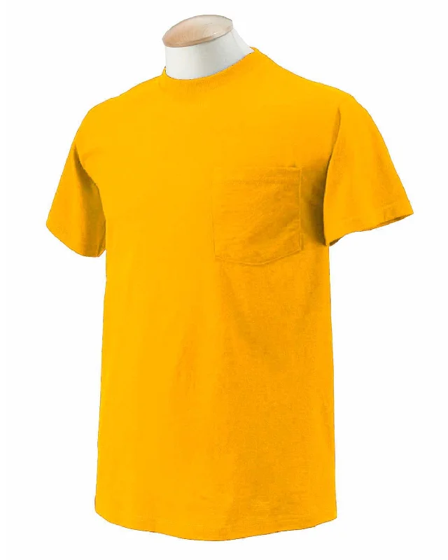 Huge Savings Fruit of the Loom Cotton Pocket T-Shirt | Gold