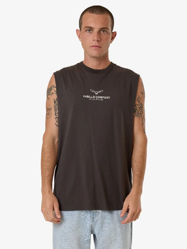 Massive Deals Emblem Merch Fit Muscle Tee - Merch Black