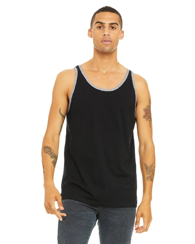 Weekend Discounts to Grab Bella+Canvas Unisex Jersey Tank | Black/ Ath Hthr