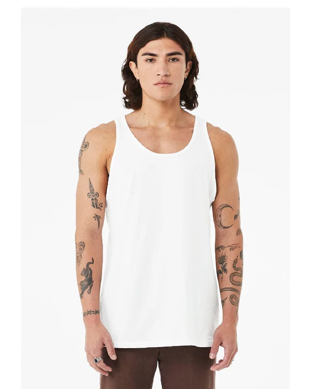 Limited Quantity Bella+Canvas Unisex Heather CVC Tank | Solid Wht Blend