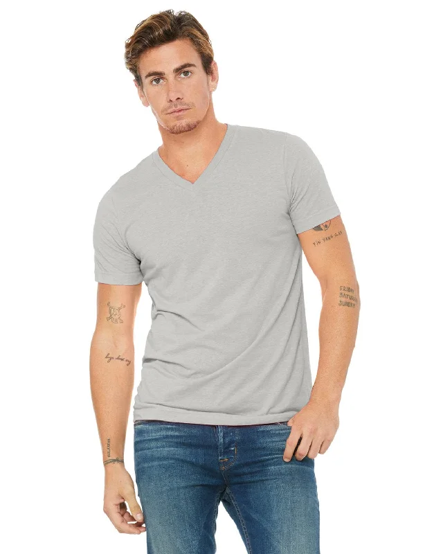 Weekend Deals That Wow Bella+Canvas Unisex V-Neck T-Shirt | Silver