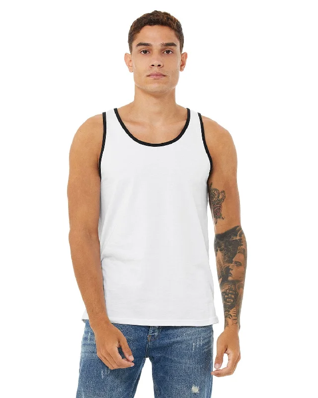 Weekend Savings Fiesta Bella+Canvas Unisex Jersey Tank | White/ Black