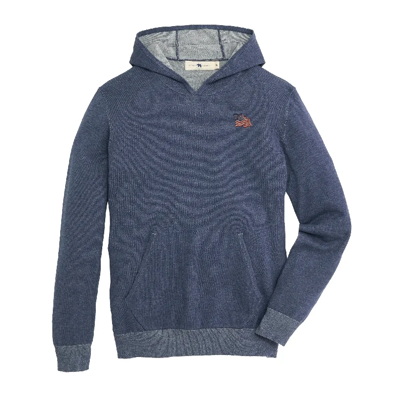 Holiday Sale Vintage Flag Apex Hoodie - Blue Indigo