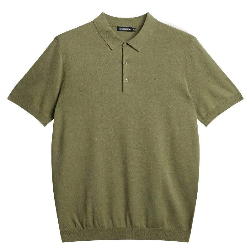 Weekend Savings Extravaganza Ridge Rayon Silk Slim Fit Polo Oil Green - SS24
