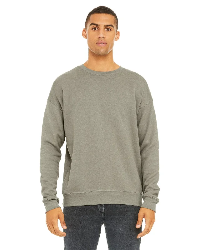 Deal Dash Bella+Canvas Unisex Drop Shoulder Fleece Crewneck Sweatshirt | Heather Stone Deal Dash Bella+Canvas Unisex Drop Shoulder Fleece Crewneck Sweatshirt | Heather Stone