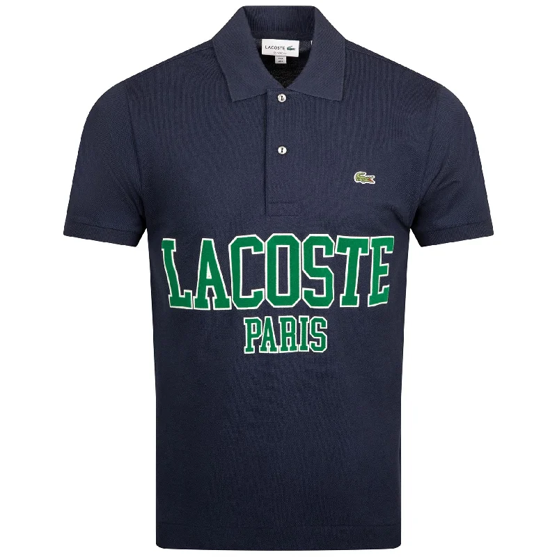 Weekend Discounts You Deserve Flocked Pique Polo Navy Blue - SS24