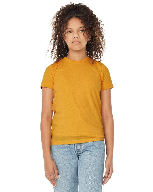 Act Fast Bella+Canvas Youth Triblend Short Sleeve T-Shirt | Mustard Triblend