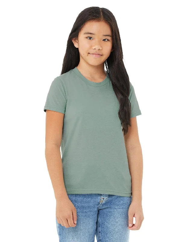 Seasonal Clearance Bella+Canvas Youth Short Sleeve T-Shirt | Hthr Dusty Blue
