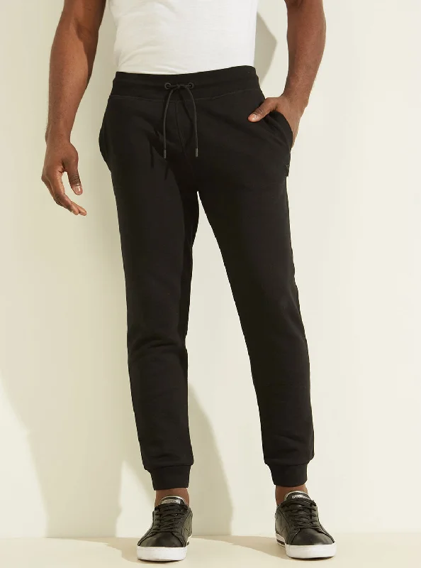 Weekend Discounts to Delight Eco Black Aldwin Active Logo Trackpants