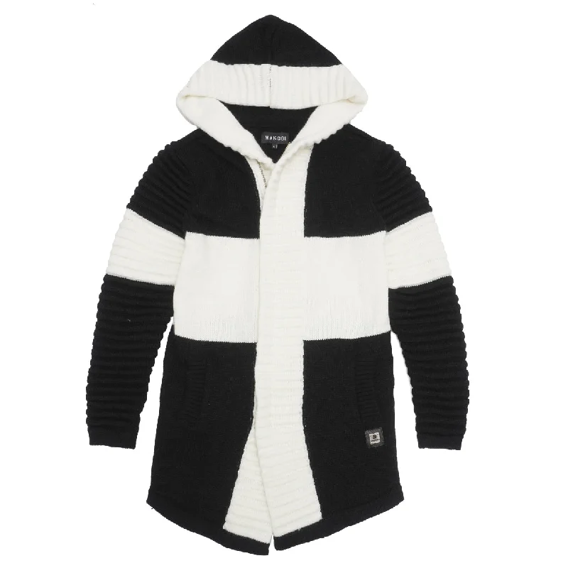 Clearance Sale M4218 Giovanni Two-Tone Sweater - Black
