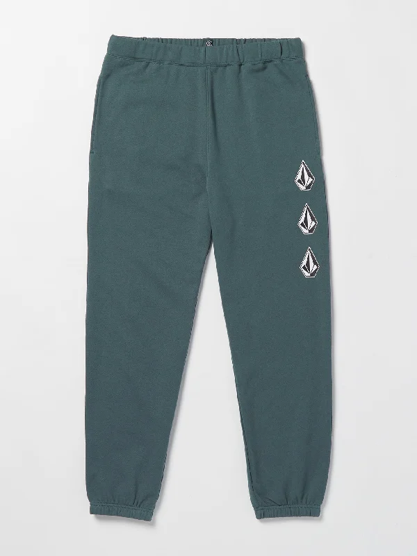 Early Bird Discount Iconic Stone Elastic Waist Fleece Joggers - Dark Slate
