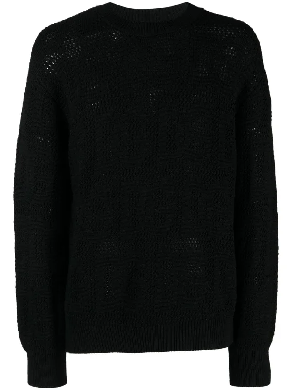 Sale Alert Logo-Jacquard Virgin-Wool Jumper