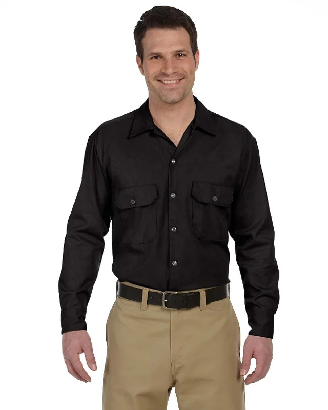 Weekend Specials to Indulge In Dickies Long Sleeve Work Shirt | Black