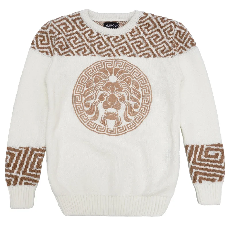 Price Fest M4131 Leo Knit Sweater - Natural