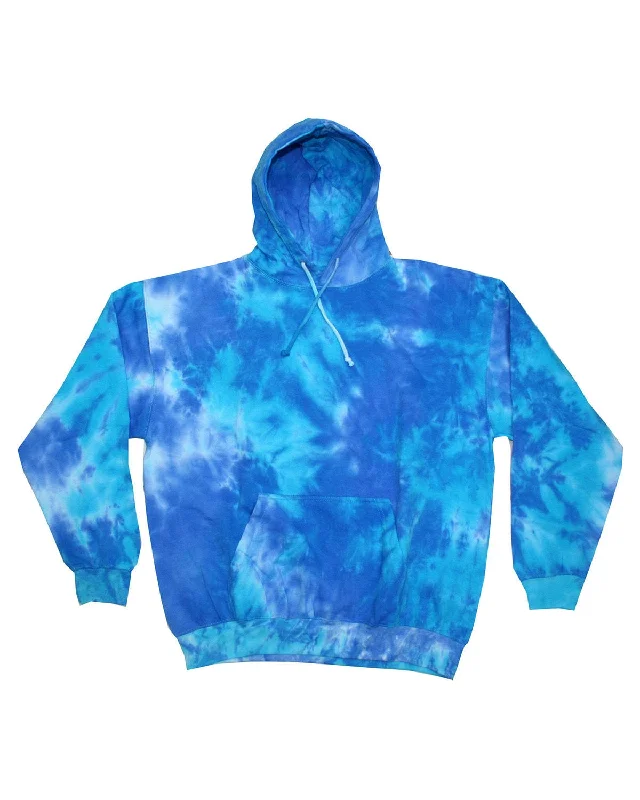 Celebrate the Weekend with Discounts Tie-Dye Pullover Hoodie | Blue Mix