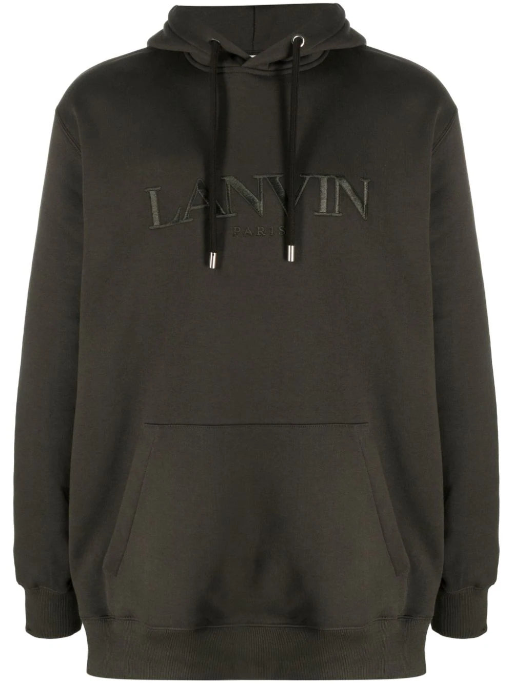 Don't Delay Logo-Embroidery Cotton Hoodie