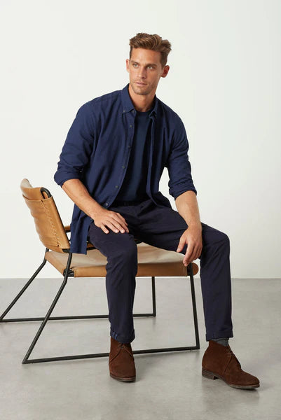 Extra Discount M.J. Bale - McQueen Chino - Midnight Blue
