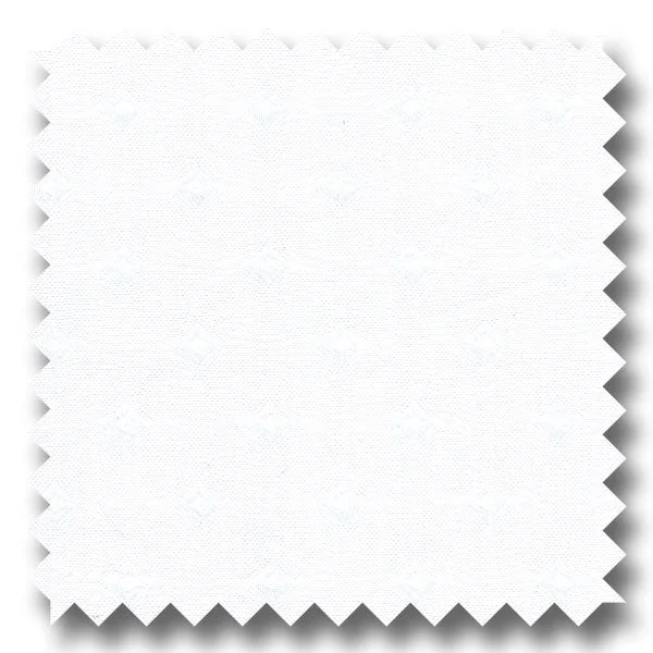 Weekend Savings Spree White on White Diamond 140 2Ply Broadcloth - Custom Dress Shirt
