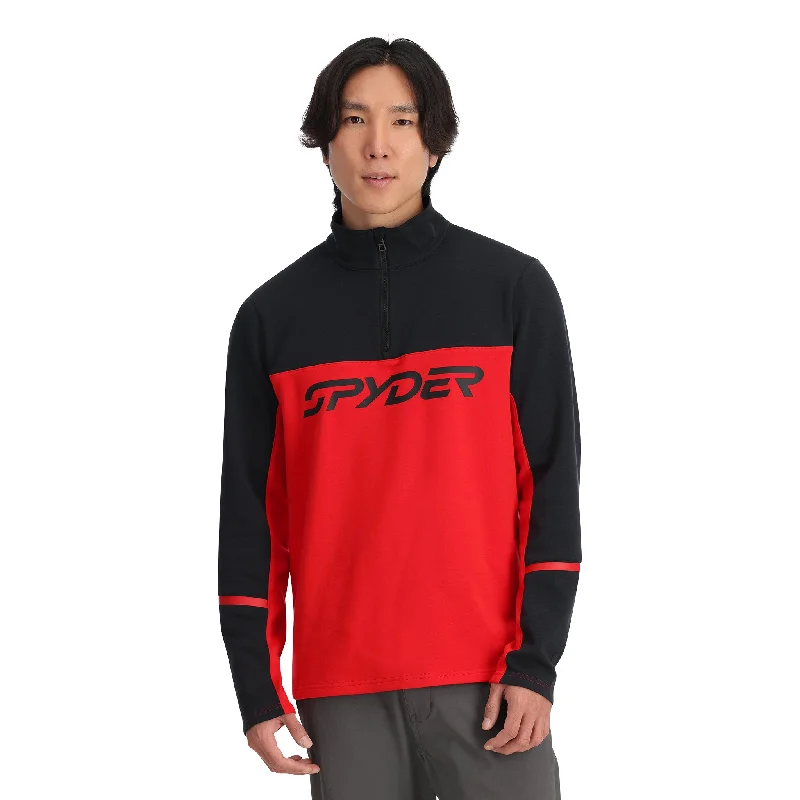 Discount Mania Mens Speed Fleece Half Zip - Spyder Red