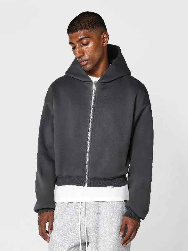 Crazy Deals Crop Fit Essential Zip Through Hoodie