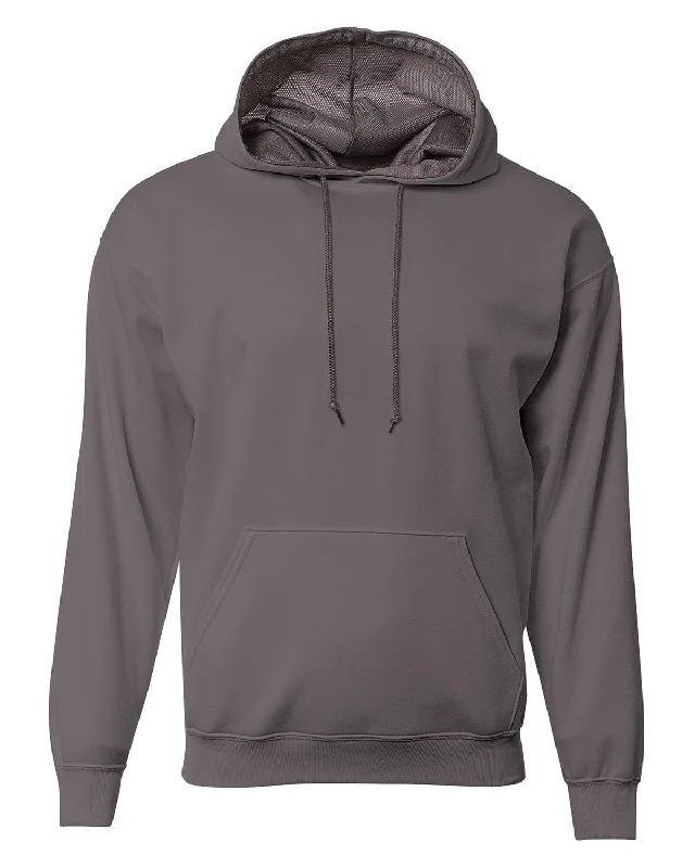 Weekend Deal A4 Men's Sprint Tech Fleece Hooded Sweatshirt | Graphite