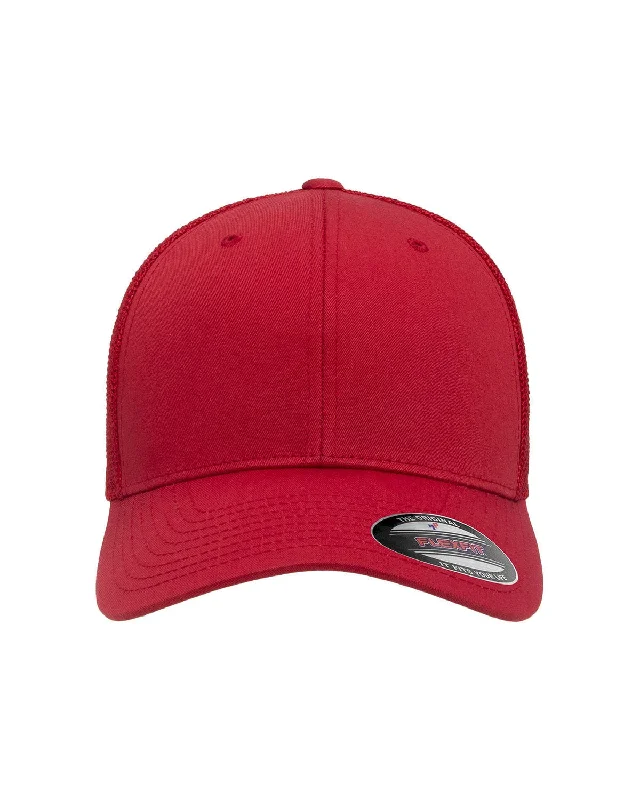 Quick Sale Yupoong Flexfit 6-Panel Trucker Cap | Red