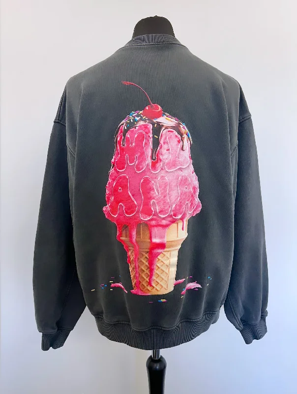 Quick Sale Washed Black Ice Cream Sweatshirt.