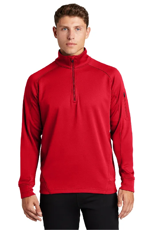 Online Deal Sport-Tek Mens Tech Moisture Wicking Fleece 1/4 Zip Sweatshirt w/ Pocket - True Red Online Deal Sport-Tek Mens Tech Moisture Wicking Fleece 1/4 Zip Sweatshirt w/ Pocket - True Red