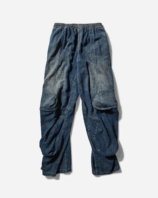 Year-End Deals Men's Denim Cargo Pants Blue